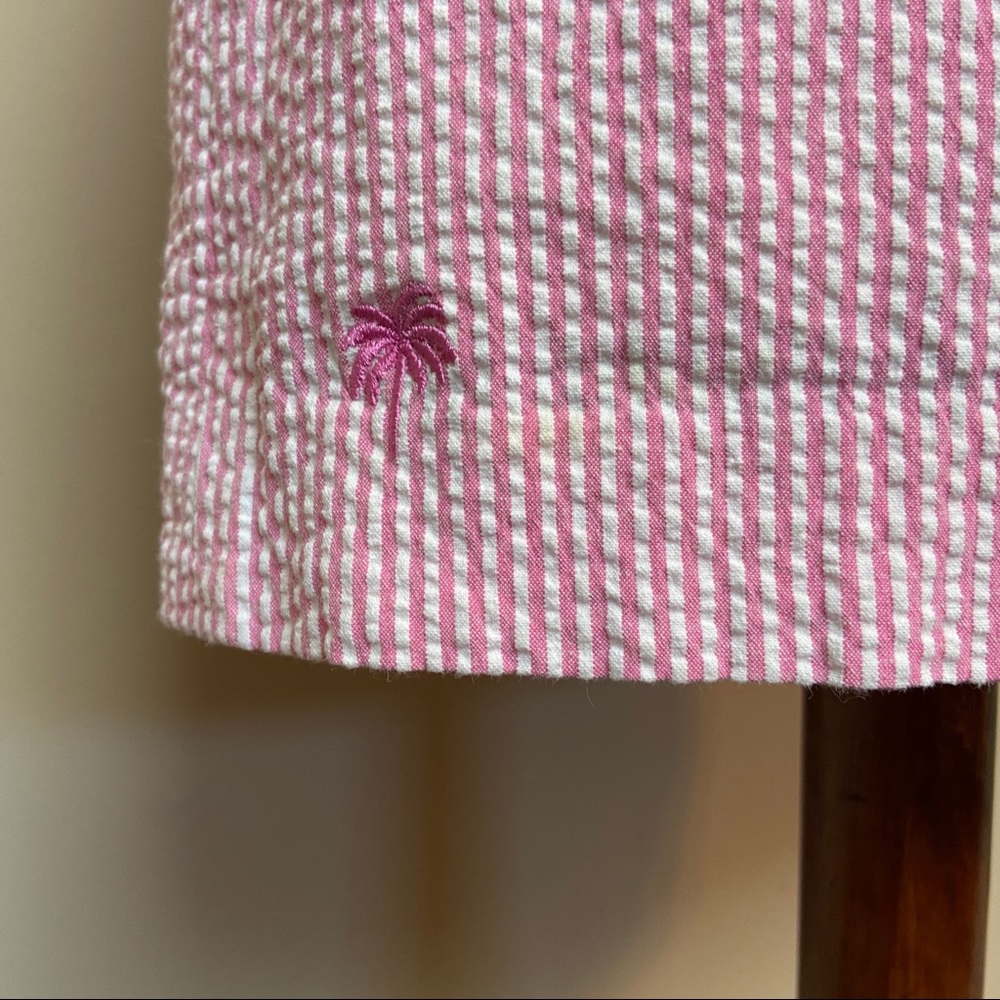 Lilly Pulitzer Pink Striped Seersucker Skirt View 2